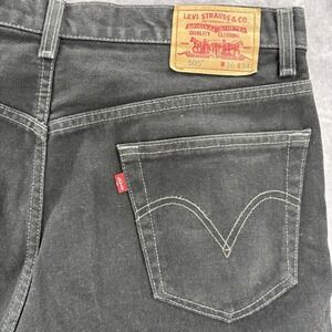 VTG Levis 505 Jeans Mens 36x34 Black Regular Fit Y2K 00s Straight